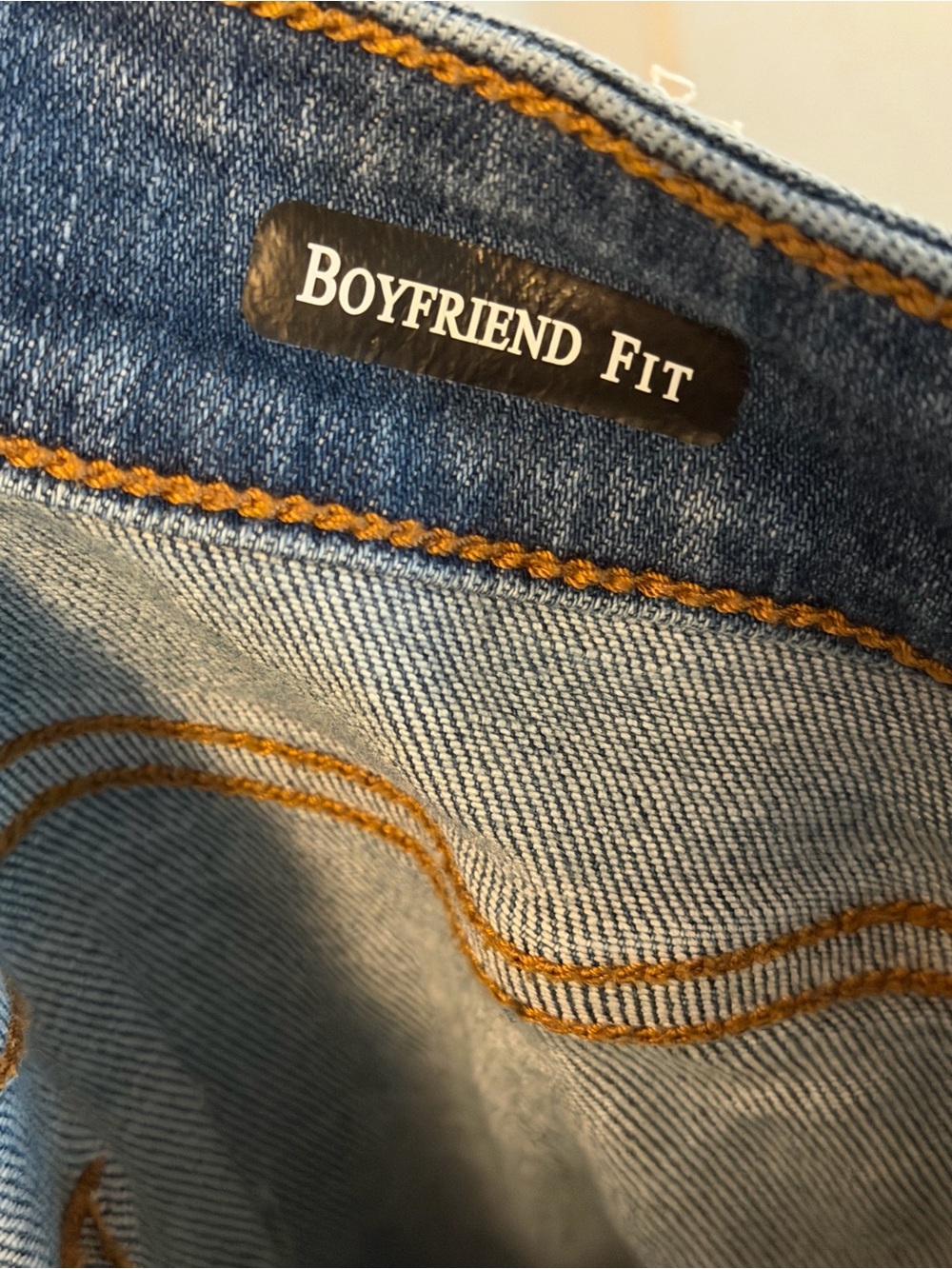 Judy Blue Distressed Medium Blue Boyfriend Jeans - Picture 4 of 4